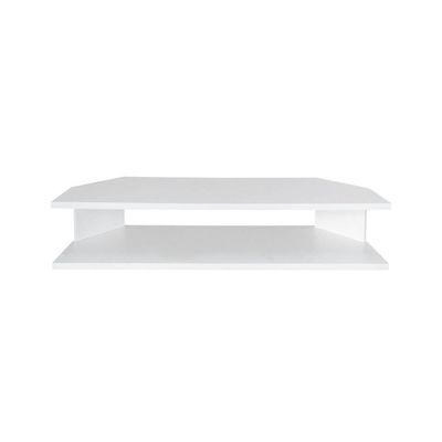 Rack Suspenso Para Tv De Até 50” Aparador Bancada Estante De Canto Branco