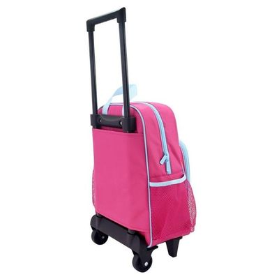 Conjunto Mochila Com Rodinhas E Lancheira Térmica Com Pote P/ Lanche Pink