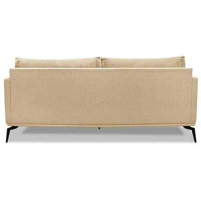 Sofa Sala De Estar Liv 2 Lugares Pes Aço Linho 231 Dourado Ezz Dourado
