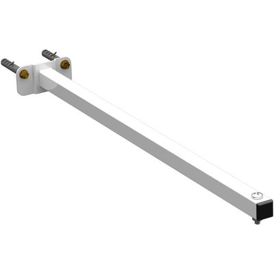 Suporte Refletor Base Reta Braço 50 Cm Branco