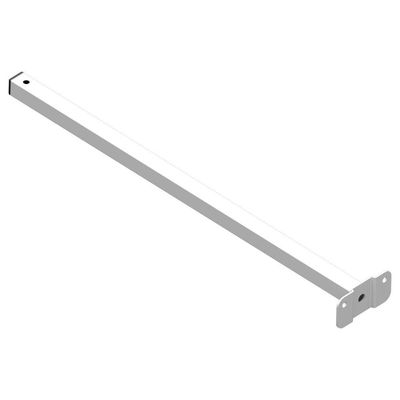 Suporte Refletor Base Reta Braço 50 Cm Branco