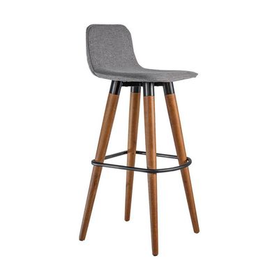 Kit 3 Banquetas Altas Luxo Linea Aço Preto Linho Cinza Preto