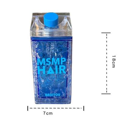Squeeze Copo Garrafa Gel Congelante Canudo Bico Azul 400Ml