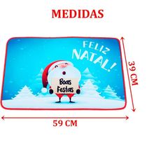 Tapete Capacho Porta Decoração Boas Festas Enfeite 39x59cm