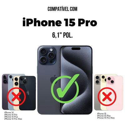 Kit Capa Urus Branca E Pelicula Defender Pro Privacidade Para Iphone 15 Pro - Gshield