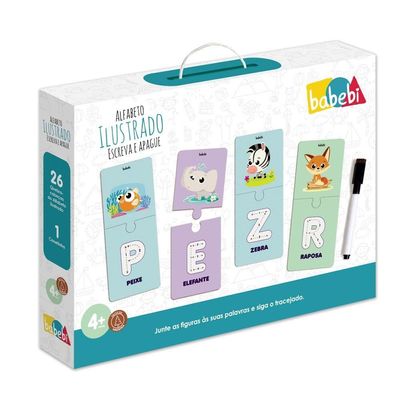 Alfabeto Ilustrado Escreva E Apague - 6047 - Babebi