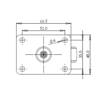 4 Rodízio Para Freezer 41mm Placa Roda Ferro Total 600 Kg