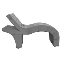 Maca Estética Estofada Reclinável Ergonômica Suede Ludmilla Cinza
