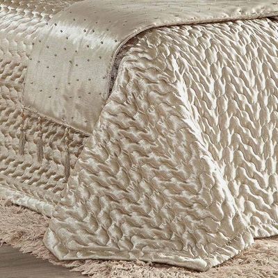 Kit Cobre Leito Fascínio Queen Cetim 10 Peças Bronze
