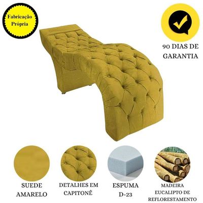 Maca Estofada Estética Cílios Salão Spa Suede Olivia Cor:amarelo