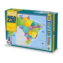 Puzzle Mapa Do Brasil 250 Peças Toia - 50X35Cm