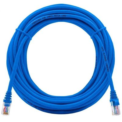 Cabo Rede Cat6 20m Com Rj45 Crimpado Azul Lan Utp 20 Metros