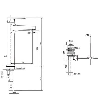 Misturador Monocomando Kohler July De Mesa Bica Alta Cromado 15238br-4nd-cp