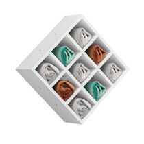 Suporte Porta Toalha Com 9 Nichos Toalheiro Multiuso Design branco