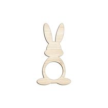 Porta Guardanapo Coelho Frente Kit 4 Peças 5,5cmx10cm- Cria Arte Laser Madeira Clara
