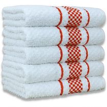Kit 5 Pano De Prato Super Luxo Atoalhado Premium Gourmet Beka - Vermelho Vermelho
