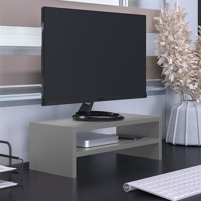 Suporte Para Monitor Stand Home Office Lap L03 Cinza - Lyam Decor