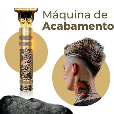 Máquina De Barbear E Cortar Cabelo Profissional Recarregável