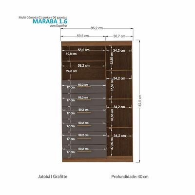 Multi Comoda Maraba Jatoba Com Grafite Santos Andira Jatoba - Grafite