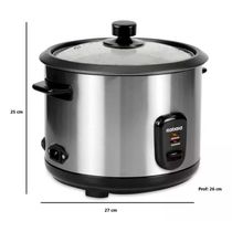 Panela De Arroz Eletrica Midi Itatiaia - 1,5l 127v 500w Inox Com Preto