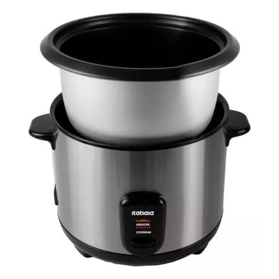 Panela De Arroz Eletrica Midi Itatiaia - 1,5l 127v 500w Inox Com Preto