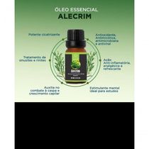 Óleo Essencial De Alecrim Cicatrizante 100% Natural 10ml