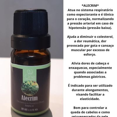 Óleo Essencial De Alecrim Cicatrizante 100% Natural 10ml