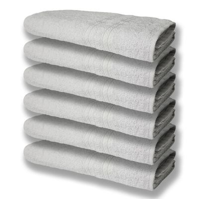 6 Toalhas Grande Super Felpudas E Grossa Algodão 80x150 Itália Soft Beka - Branco