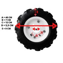 2 Roda Para Trator Motocultivador 4.00-8 Mcg780 Mcd580 S/cub