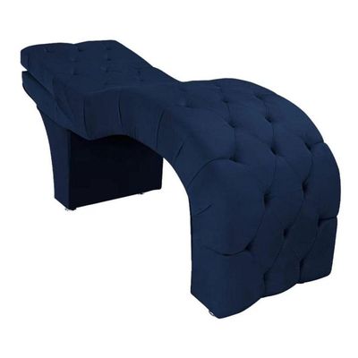 Maca Estética Estofada Reclinável Ergonômica Suede Ludmilla Cor:azul Marinho