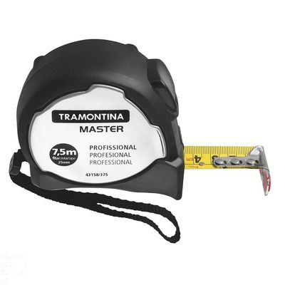 Trena Profissional Tramontina Com Ponta Magnética E Corpo Em Aço Inox 7,5 M Tramontina