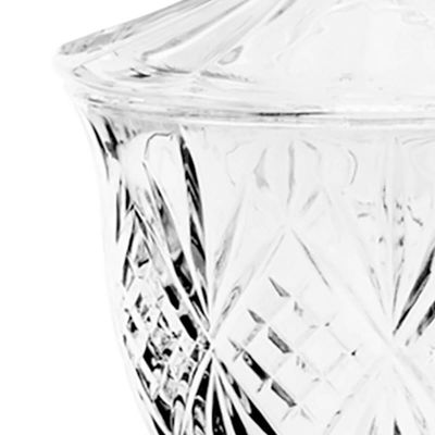 12 Potiches de Cristal com Pé Tampa Baleiro Decorativo Lyor