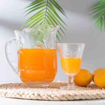 Kit 48 Taças Vidro Cristal 240ml Palm Água Sucos Bebidas Decoradas Lyor