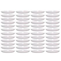 Kit 48 Bandejas Redondas 34cm Incolor Restaurante Bar Lanchonete Crippa Glassy
