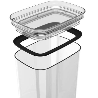 Kit 2 Potes Herméticos 1,5L Porta Mantimentos Plástico Ou Transparente