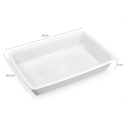 Kit 24 Bandejas Plásticas 7L Bacia Grande Açougue 45x30cm Restaurante Plasvale