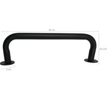 Suporte para Cabides Curvo Cabideiro Organizador Multifuncional de Parede Masutti Copat Preto