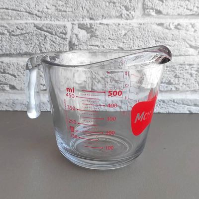Kit 2 Jarras Medidoras de Vidro 500ml Marinex Jarros com Alça e Bico Direcionador
