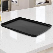 Kit 6 Bandejas Plásticas para Servir 32x23cm Preto Restaurante A4 Fast Food Coza