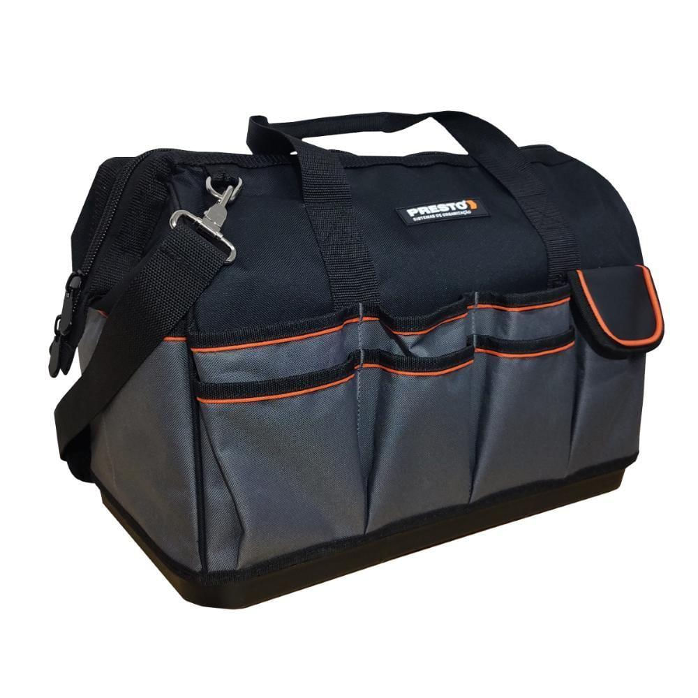 Bolsa De Ferramentas 18 Para Eletrecista 22 Bolsos Com Fundo Rígido Presto