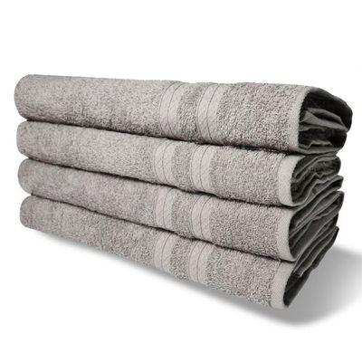 Kit 8 Toalhas De Banho Itália Soft 100% Algodão 430g/m 80x150cm - Cinza