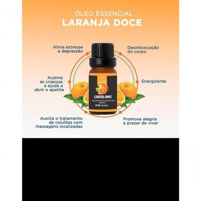 Óleo Essencial Laranja Doce Aromaterapia 100% Natural 10 Ml