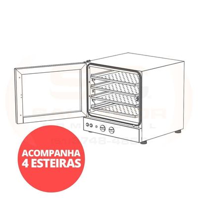 Forno Turbo Elétrico Fast Oven Prp-004 Plus Vermelho - Progas Digital 127v 127v