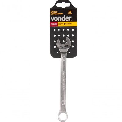 Chave Combinada 15mm Cromo Vanadio Reta - Vonder