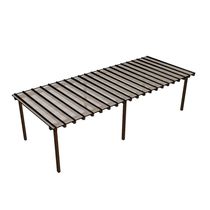 Kit Policarbonato Branco 4mm 10,00m X 4,00m - Perfis Naturais