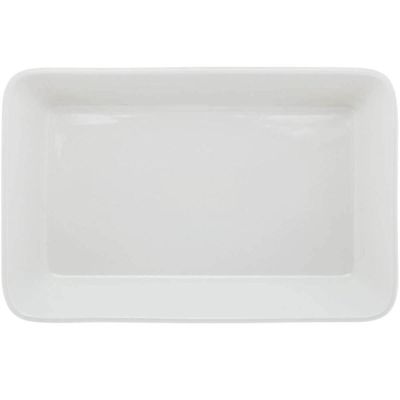 Kit 5 Travessas Assadeiras de Porcelana Branca 1,5L Refratár