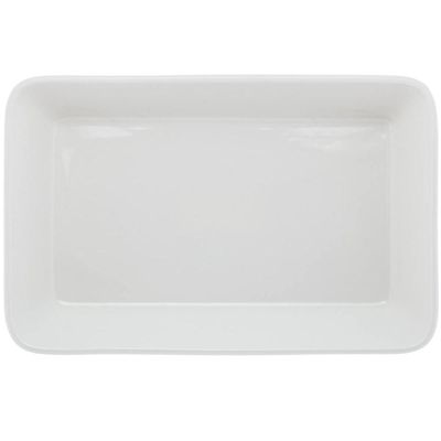 8 Travessas Refratárias de Porcelana Branca 29x20x5cm Restaurantes Buffet Línea Lyor Servir