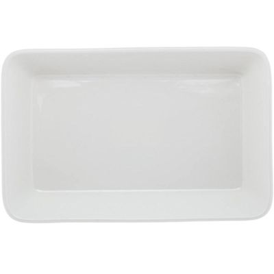 Kit 2 Refratários Línea de Porcelana Branca 29x20x5cm Lyor Travessa para Lasanha