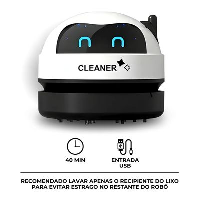 Mini Aspirador Mesa Papa Migalhas Com Coletor Recarregável - Sua Mesa Sempre Limpa com o Robô Mini Aspirador USB