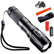 Lanterna Tática Militar X900 Recarregável – X900 com Zoom e Bateria Recarregável